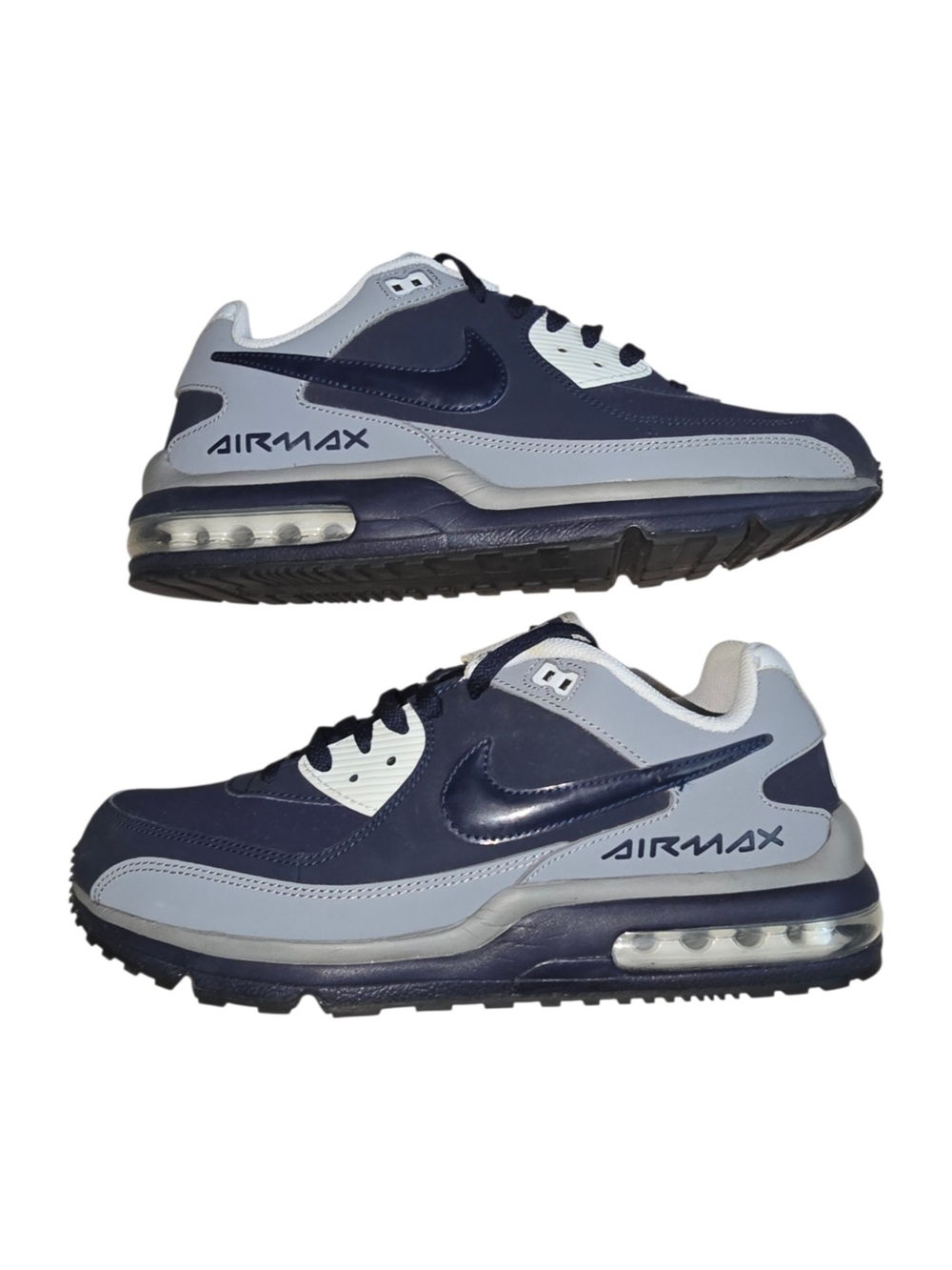 Nike Air Max Men's Navy and Light Gray Athletic Sneakers, 10.5 US